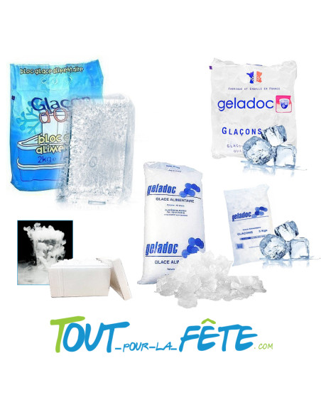 Glaçon glace carbonique bloc de glace glace pilée