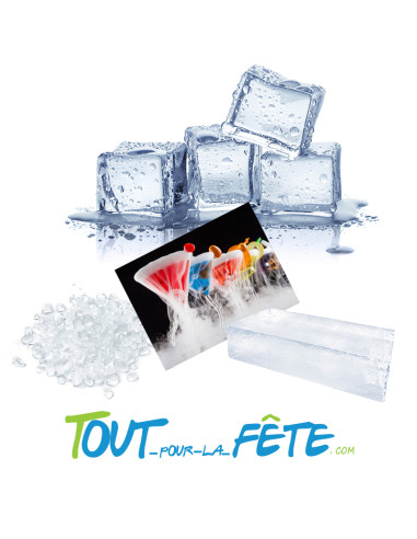 Glaçon glace carbonique bloc de glace glace pilée