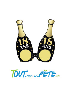 Lunette anniversaire bouteille noir et or