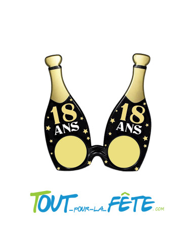Lunette anniversaire bouteille noir et or