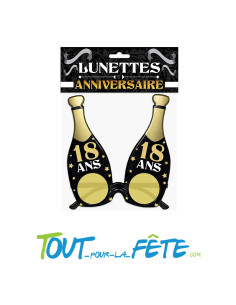 Lunette anniversaire bouteille noir et or 2