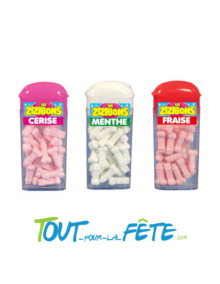 Bonbons zizi 3 goûts différents
