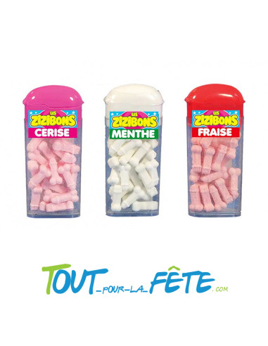Bonbons zizi 3 goûts différents