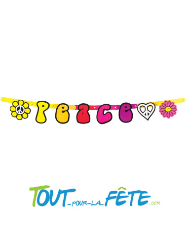 Guirlande lettre peace 95cm
