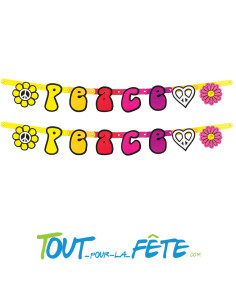 Guirlande lettre peace 95cm 2