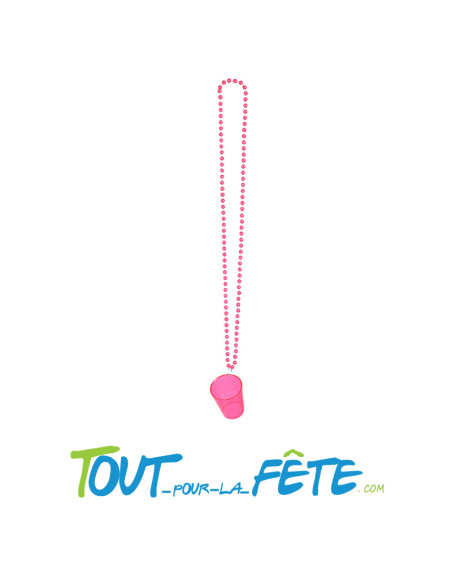 Collier verre shooter 4 couleur assorties