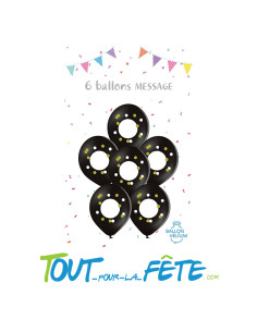 Lot de 6 ballons message 2