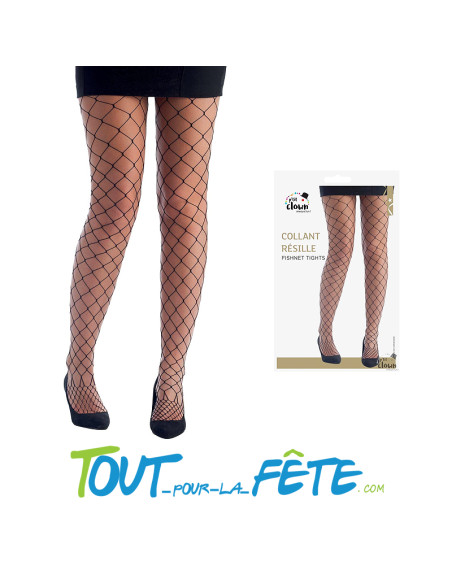 Collants grand résille noir adulte