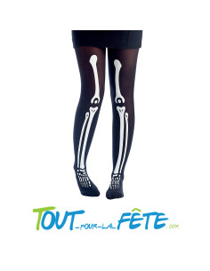 Collants opaque squelette adulte