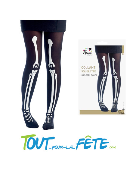 Collants opaque squelette adulte