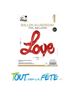 Ballon aluminium Love rouge 84x55 cm 2