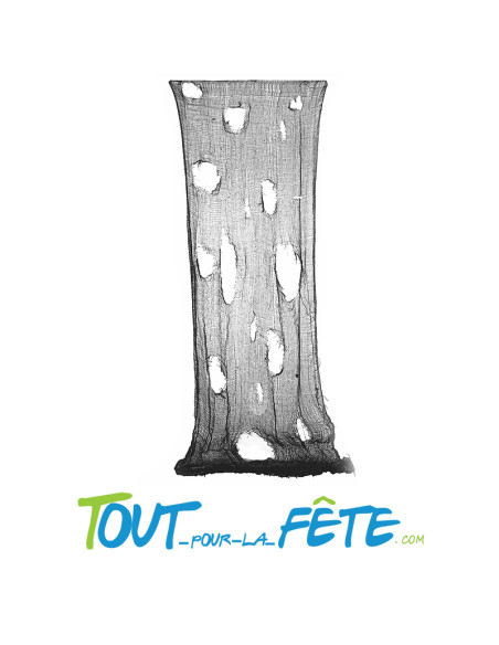 Rideau de porte déchiré noir 150 cm