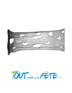 Rideau de porte déchiré noir 150 cm 2