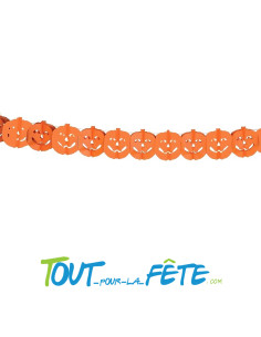 Guirlande citrouille orange 3m