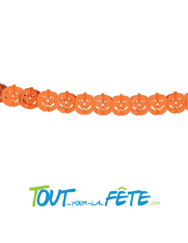 Guirlande citrouille orange 3m