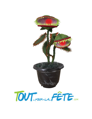 Plante carnivore animé, sonore et lumineuse 36 cm