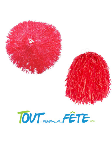 1 Pompom ( rouge - bleu ) pour pom-pom girl