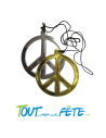 Collier hippie peace and love 18cm