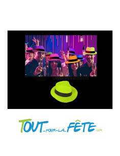 Chapeau borsalino fluo en PVC différent coloris 2