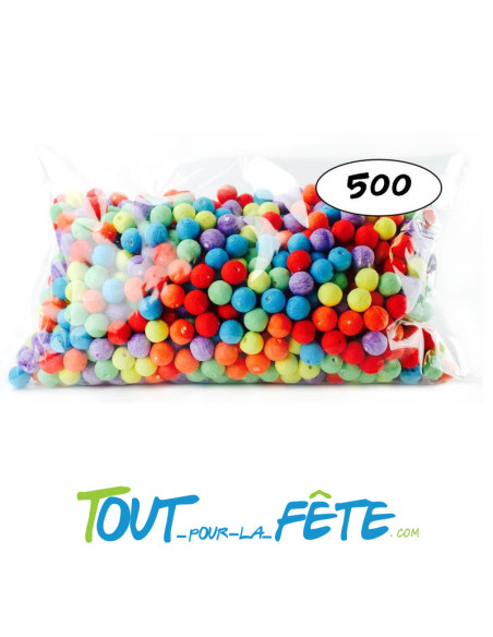 500 boules pour sarbacane multicolores