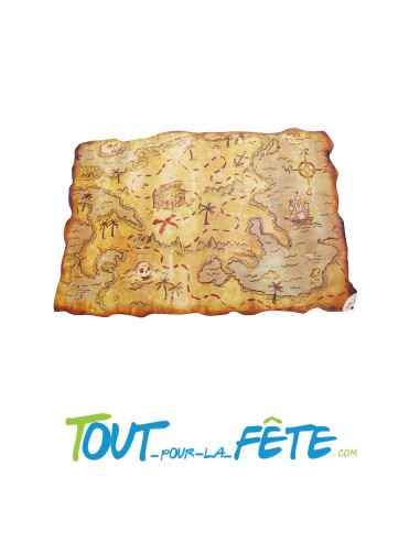 Carte au trésor de pirate 29x45 cm