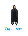 Cape avec capuche noir 150 cm