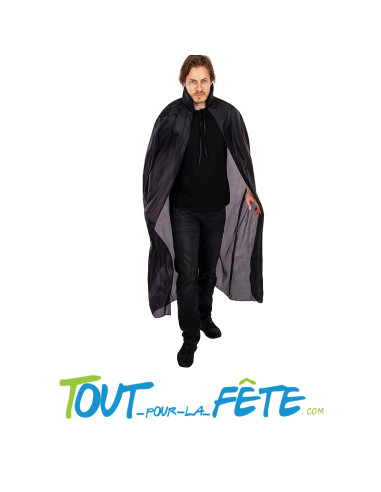 Cape avec capuche noir 150 cm