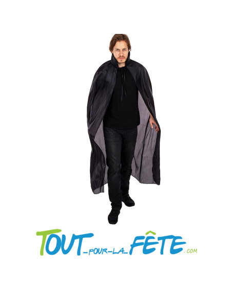 Cape avec capuche noir 150 cm