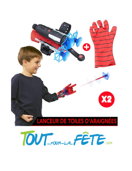 Kit lance toile Spiderman ( gants + lanceur + 3 flèchette)