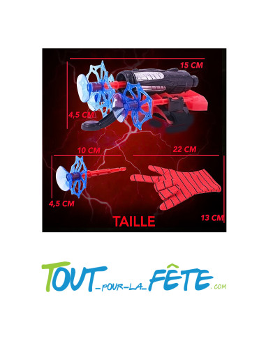 Kit lance toile Spiderman ( gants + lanceur + 3 flèchette)