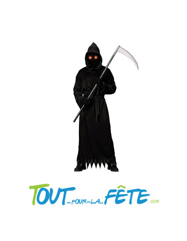 Déguisement grim reaper avec lunettes lumineuses