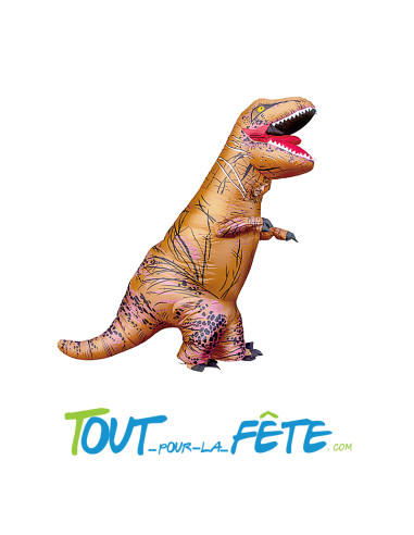 Costume auto gonflable dinosaure T-rex hilarant et démesuré !