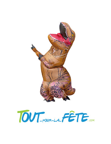 Costume auto gonflable dinosaure T-rex hilarant et démesuré !