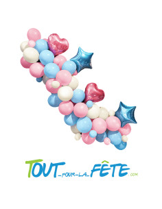 Kit complet arche de ballons couleur gender reveal 2