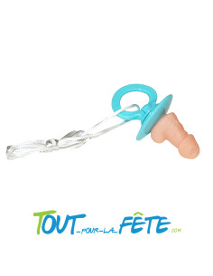 Tétine pénis/zizi avec tour de cou