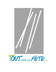 Lot de 20 pailles blanches réutilisables 20cm 2