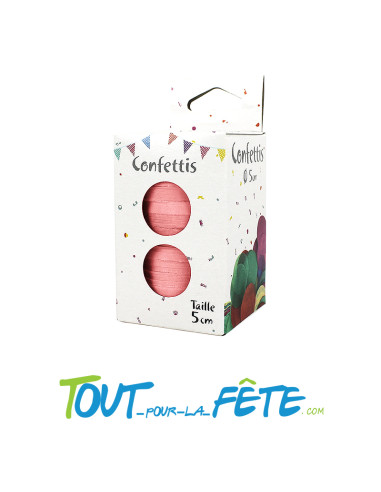 Confettis ronds en papier de soie recyclable et biodegradable rose