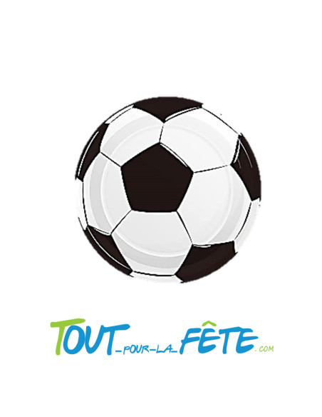 Lot de 8 assiettes 23cm football